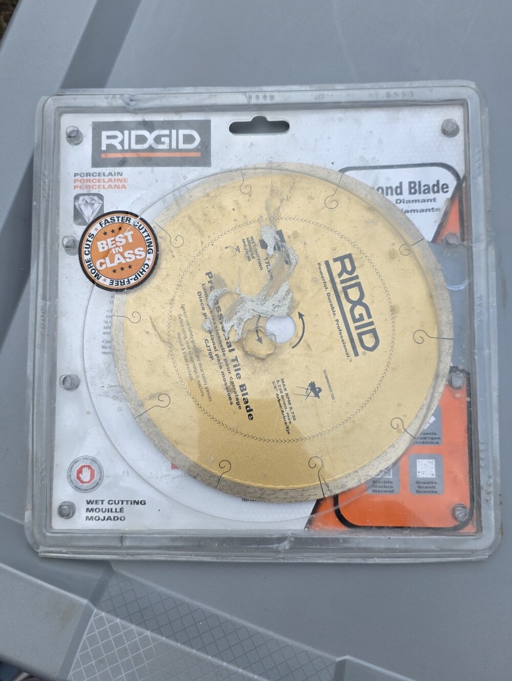 RIDGID Gold Diamond Tile Blade - Porcelain/Tile